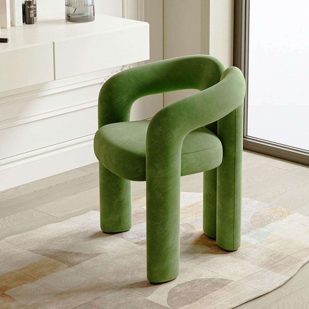 Upholstered stool for home decor