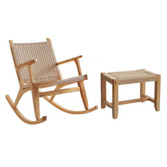 Side View of Wood Front Porch Rocking Chair