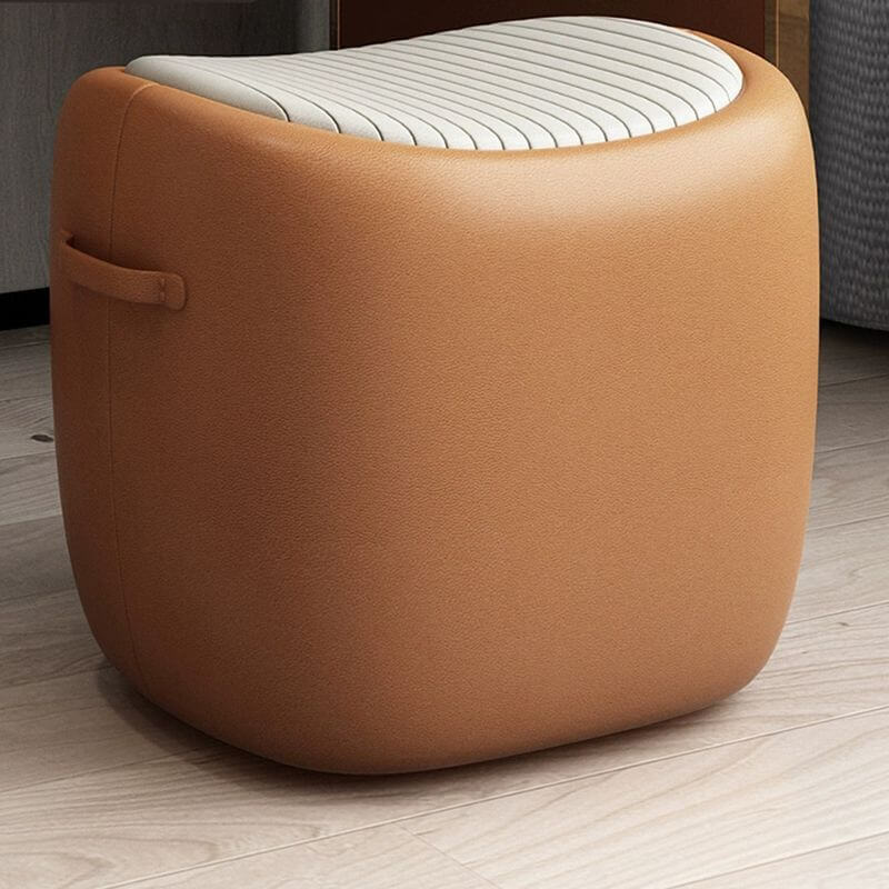 Stylish modern stool with wooden frame