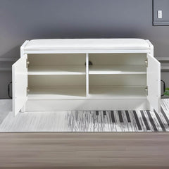 Elegant storage ottoman in a minimalist decor