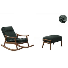 Elegant brown rocking chair set for relaxation