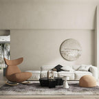 Brown Wingback Rocking Chair