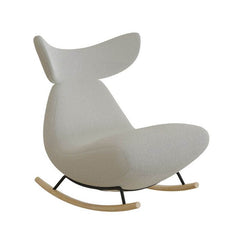 White Rocking Chair with Natural Legs