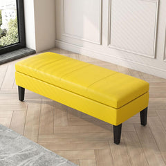 Brown Wooden Frame Footstool