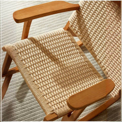 Wooden rocking chair in living room setting