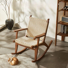 Red oak rocking chair design