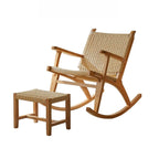 Wooden rocking chair in living room setting