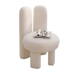 Elegant vanity stool with solid color design