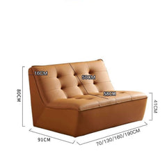 Brown/Black/White Nordic modern PU leather sofa lounge chair