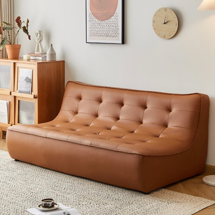Brown/Black/White Nordic Modern PU Leather Sofa Lounge Chair
