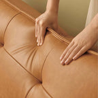 Brown/Black/White Nordic modern PU leather sofa lounge chair