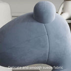 Gray kids' stool with pony design, creative latex single sofa chair for children