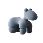Gray kids' stool with pony design, creative latex single sofa chair for children
