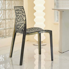 Sleek and transparent Northcutt stacking side chair for any space