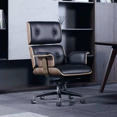 Contemporary home office chair with adjustable height and upholstered swivel seat for modern style