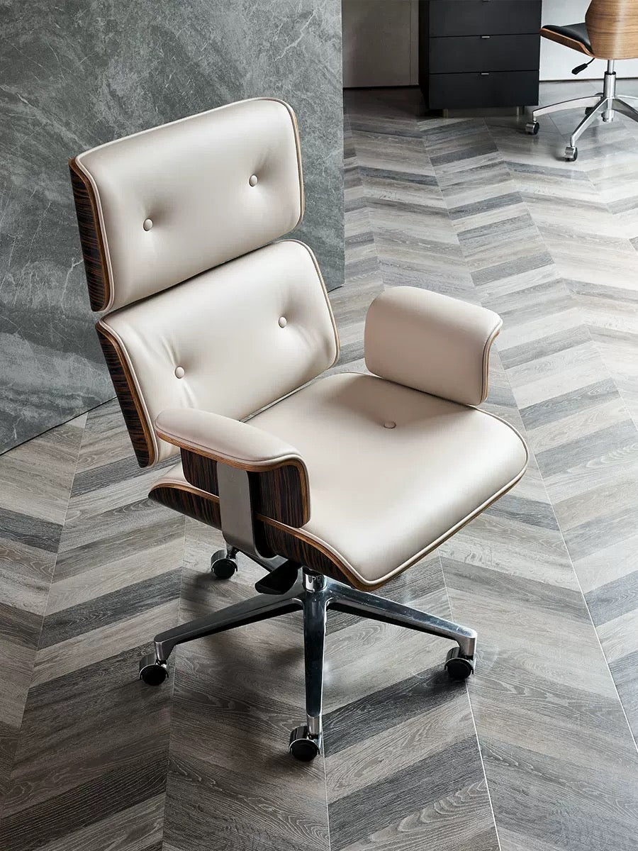 モダンなホームオフィスチェア高さ調節可能な椅子布張り回転椅子