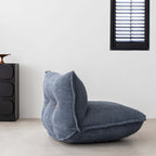 White alpaca boucle caterpillar single sofa lounge chair with floor-standing design main product image