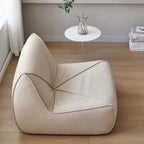 Modern white ultrafine leather Caterpillar lounge chair with scratch-resistant finish