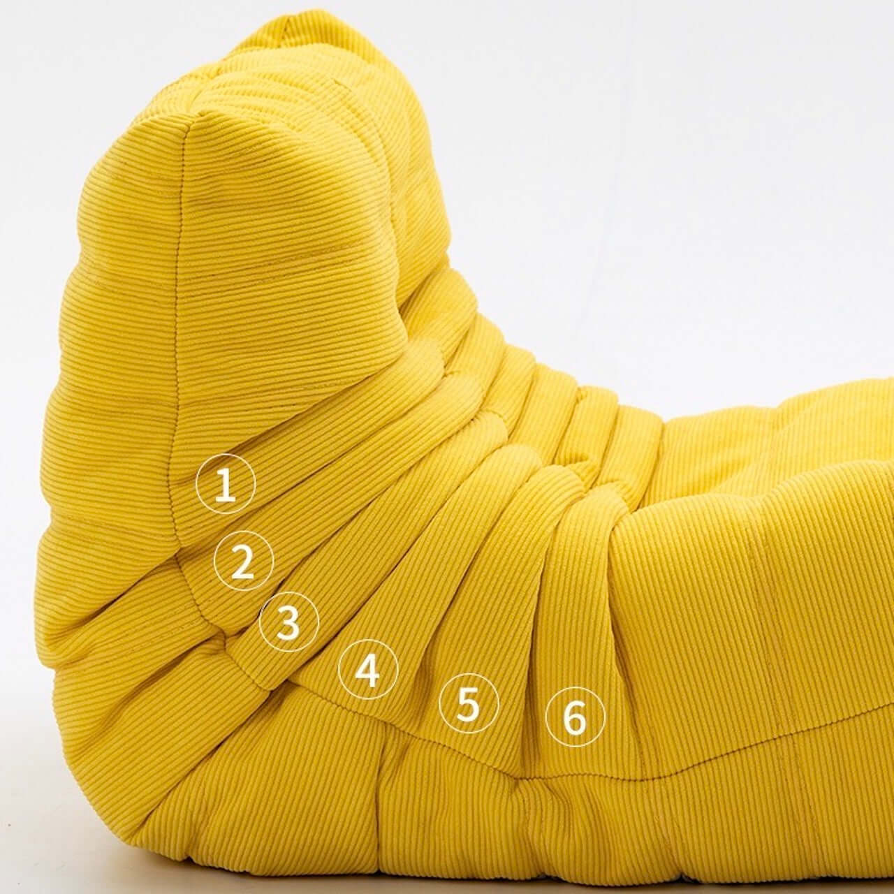 Kids' suede furry caterpillar lounge chair and single Togo sofa available in multiple colors