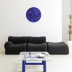 Luxurious Modern Green and Brown Corduroy Sectional Sofa with Ottoman