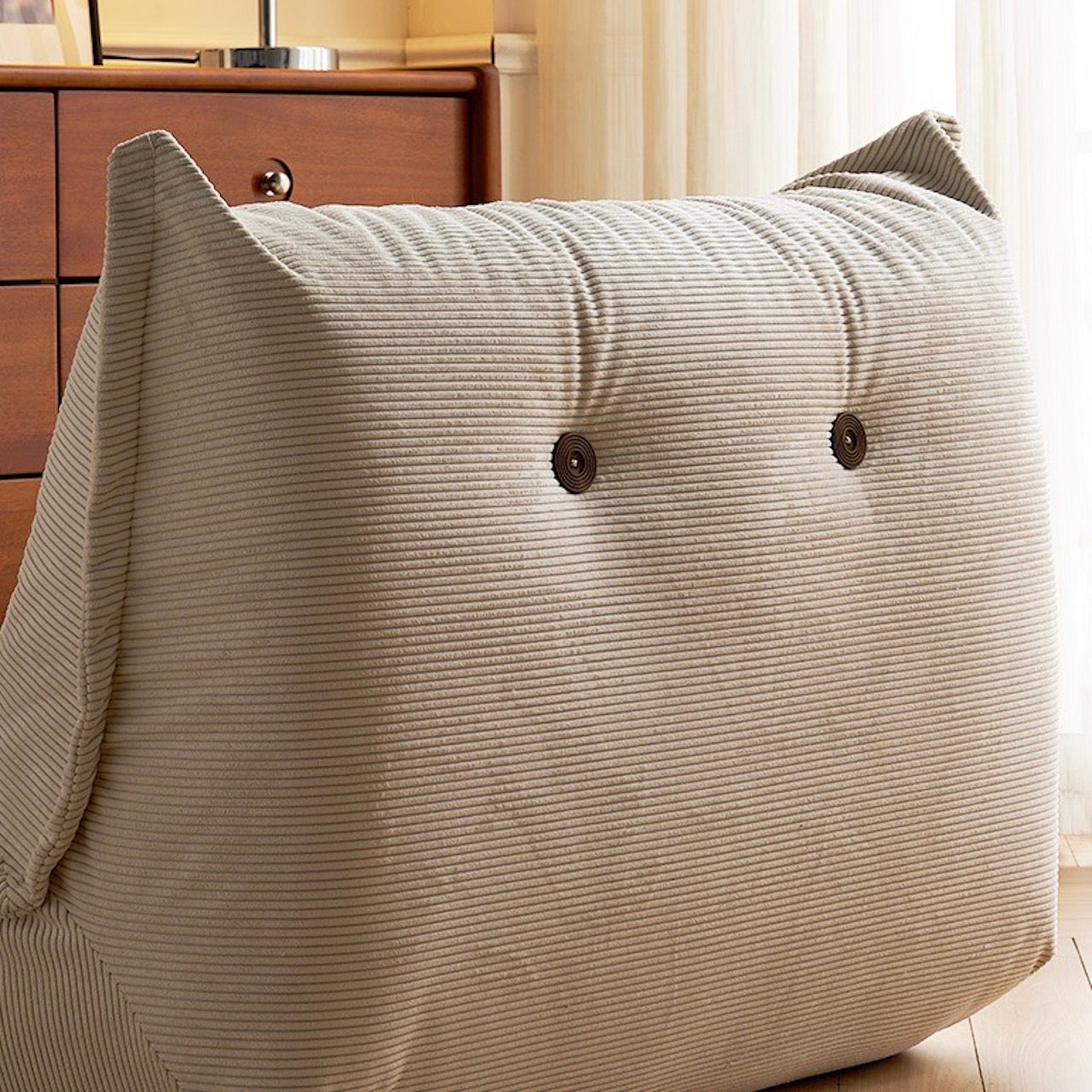 Elegant Single Sofa Soft Recliner with cat ear design detail
