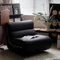 Stylish Black Caterpillar Lounge Chair with Rocking Feature