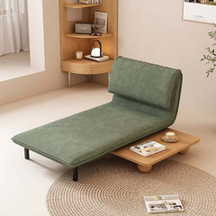 Upholstered convertible sofa bed in green white blue brown gray