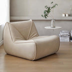Modern white ultrafine leather Caterpillar lounge chair with scratch-resistant finish