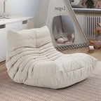 Kids' suede furry caterpillar lounge chair and single Togo sofa available in multiple colors
