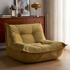 Elegant Single Sofa Soft Recliner with cat ear design detail