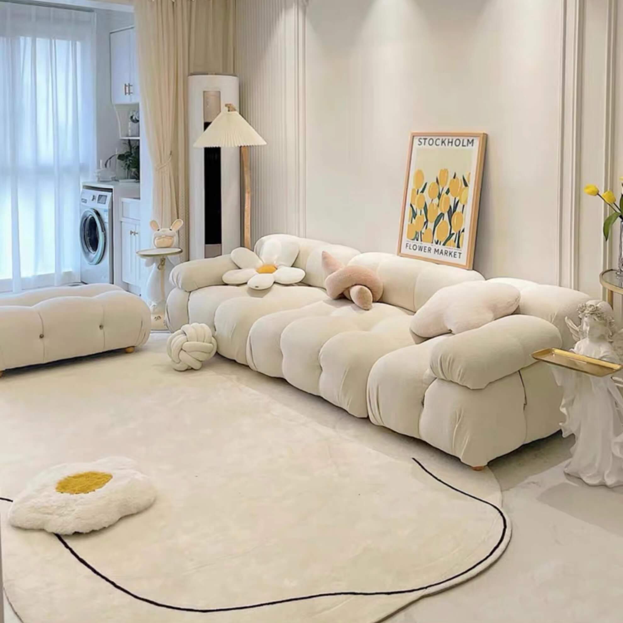 Velvet 3-seater sofa with left or right hand facing chaise, perfect for stylish living rooms