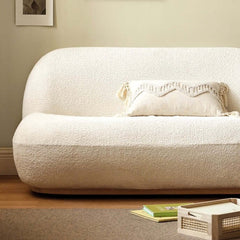 Living Room Nordic White Sherpa Upholstered Sofa