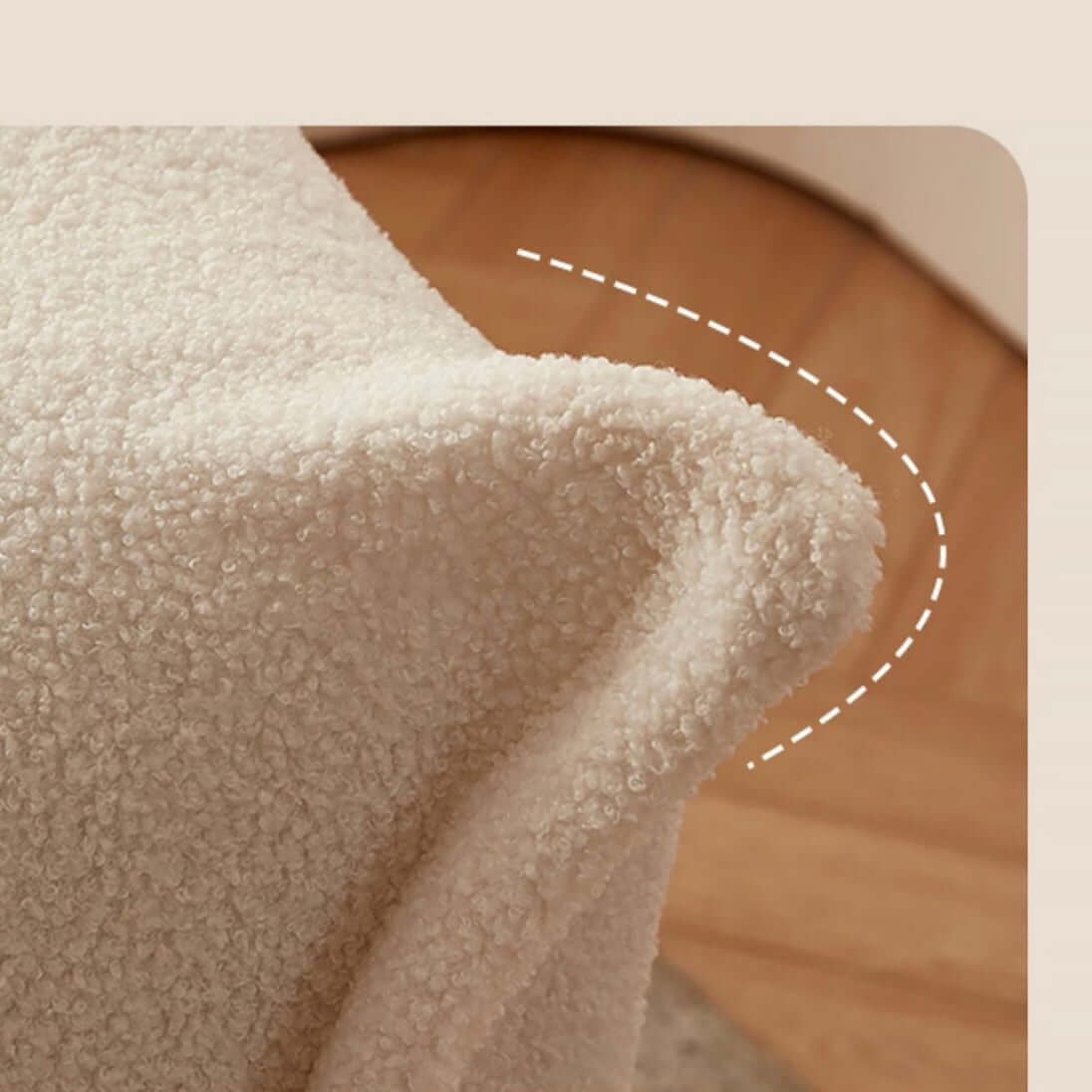 Nordic white boucle sherpa accent chair with ottoman, cozy and stylish lazy togo sofa dumpling