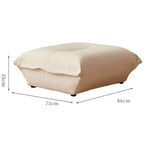 Nordic white boucle sherpa accent chair with ottoman, cozy and stylish lazy togo sofa dumpling