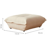 Nordic White Boucle Sherpa Accent Chair Lazy Sofa Dumpling with Ottoman