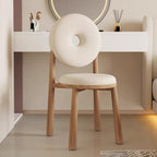 Fashionable white boucle sherpa side chair