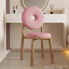 Fashionable white boucle sherpa side chair