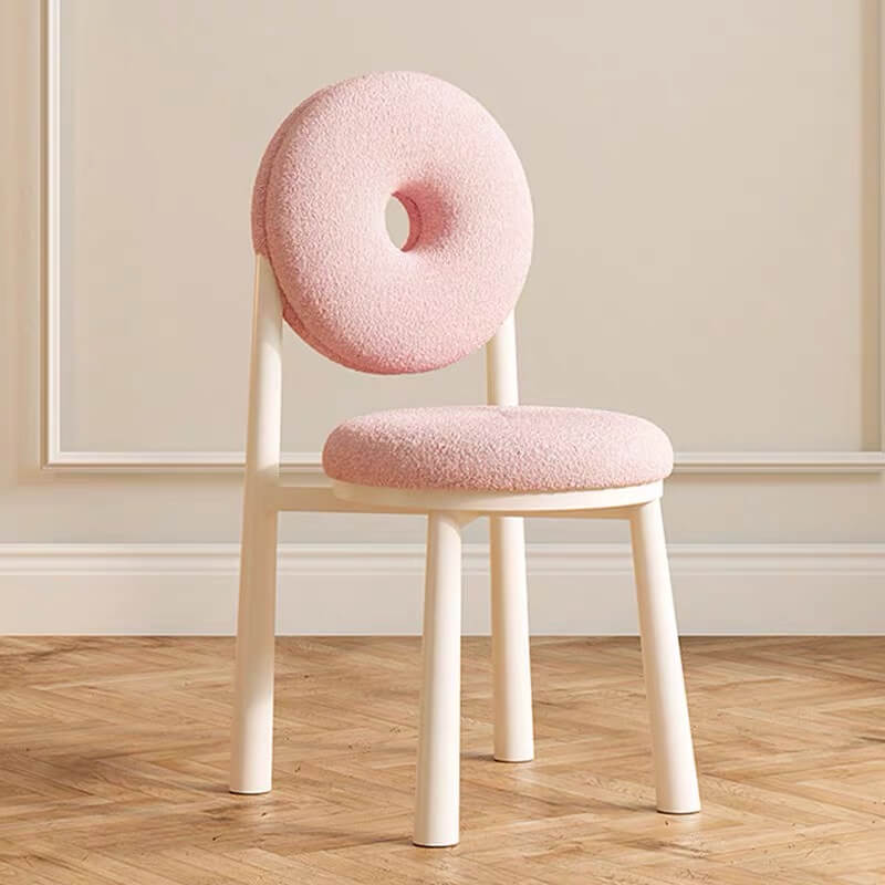 Fashionable boucle sherpa side chair