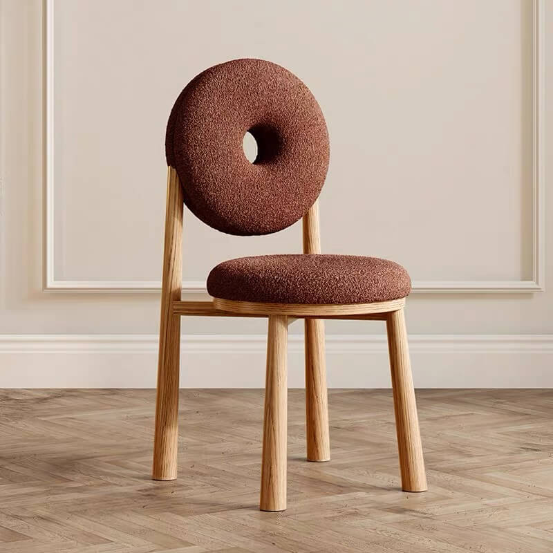 Fashionable boucle sherpa side chair