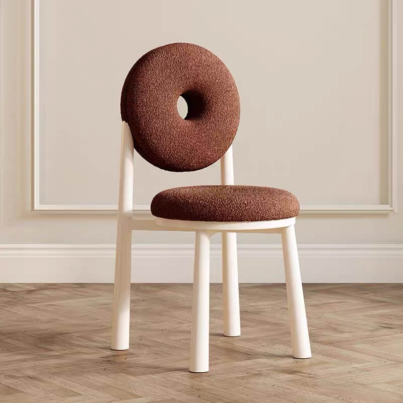Fashionable boucle sherpa side chair