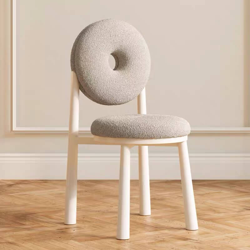 Fashionable boucle sherpa side chair