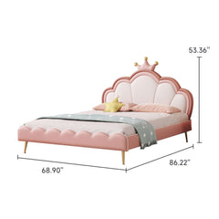 Lit d'Enfant Rose Rêve de Princesse Lit Doux de Luxe