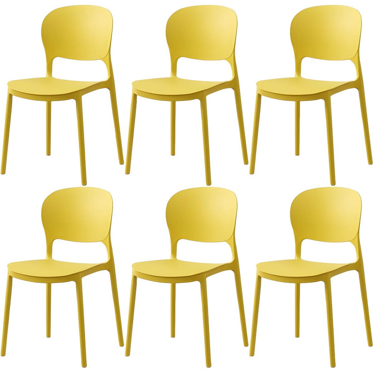Scandinavian style stackable plastic and acrylic dining side chair for kitchen and dining