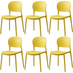 Scandinavian style stackable plastic and acrylic dining side chair for kitchen and dining