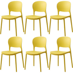 Scandinavian Style Plastic & Acrylic Stackable Kitchen & Dining Side Chair Dining Chairs