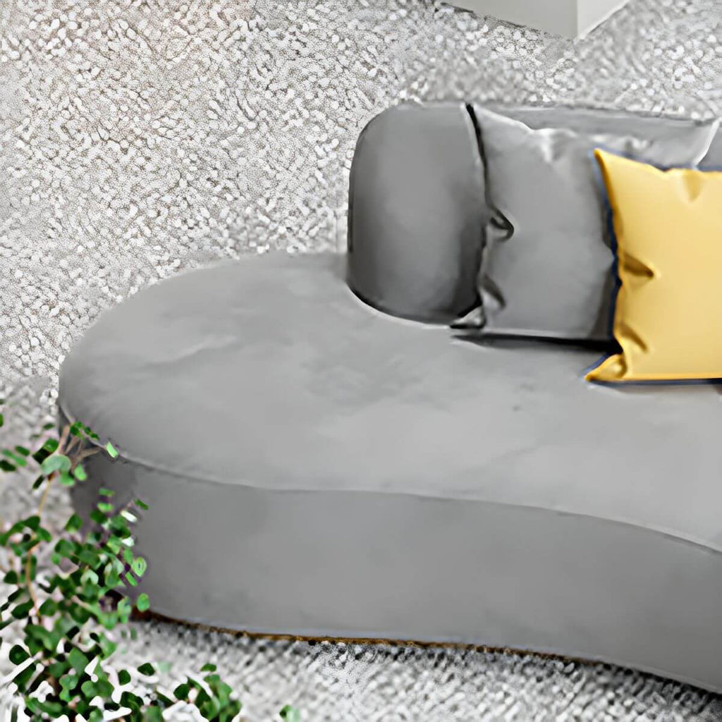 Pink modern polyester blend sofa with tight back, ideal for apartments, measuring 32 by 32 by 35 inches