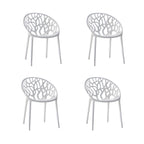 Scandinavian style sloped arm chair made of plastic and acrylic, ideal for kitchen and dining areas