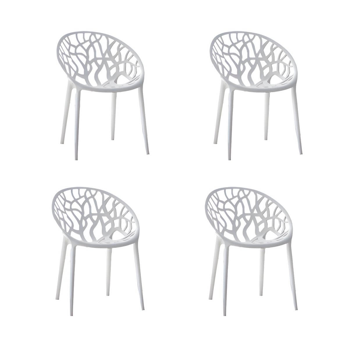 Scandinavian style sloped arm chair made of plastic and acrylic, ideal for kitchen and dining areas