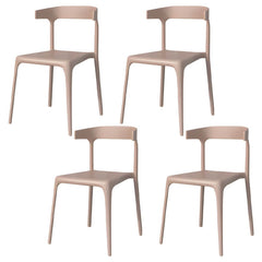 Nordic Stackable Backrest Acrylic Chair with Acrylic Legs for Dining Room Dining Chairs