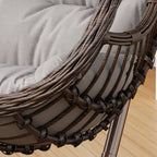 Tropical alloy framed porch swing egg chair with stand and chain included